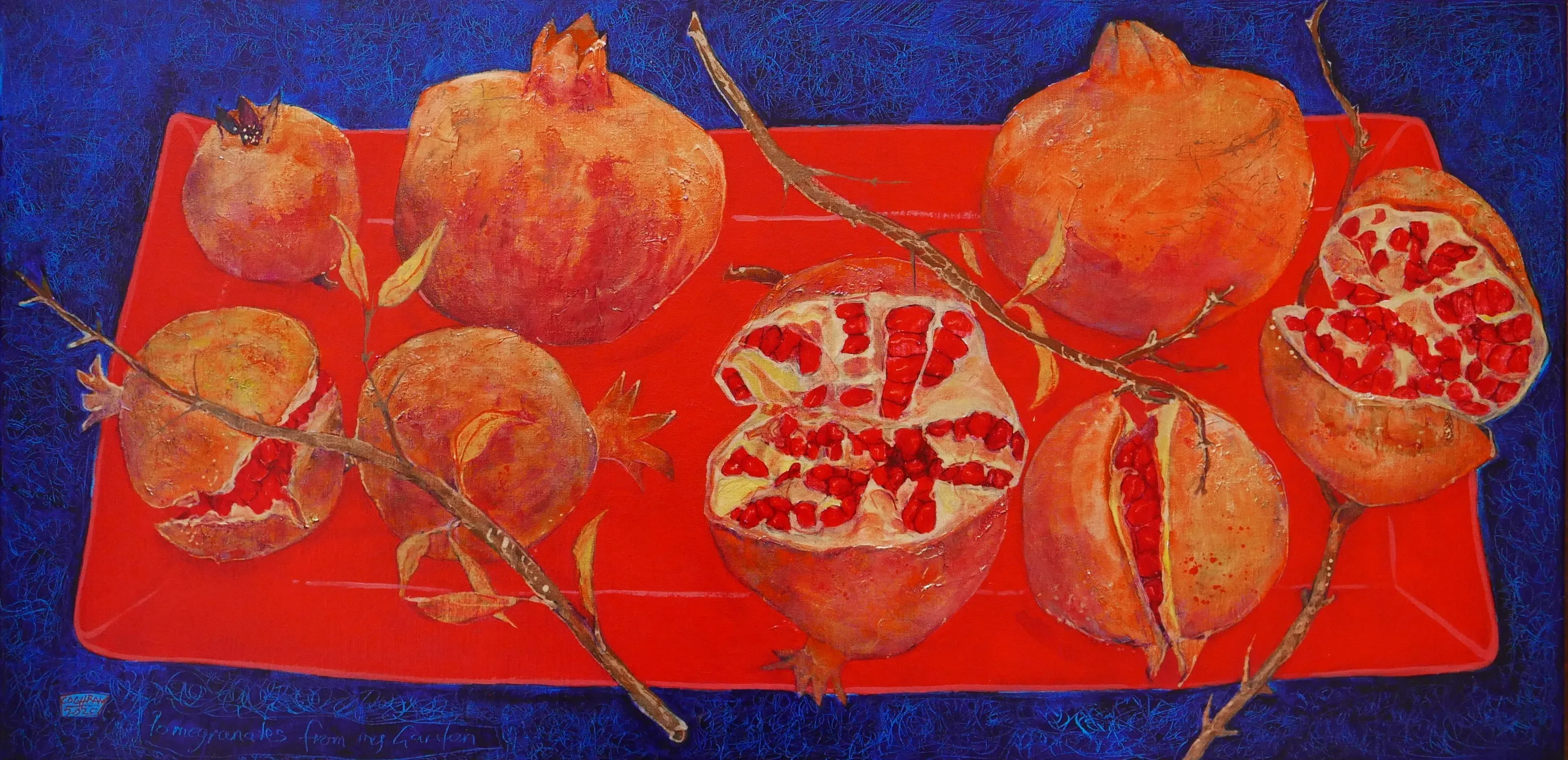Christine Cochran — Pomegranates from my Garden 1